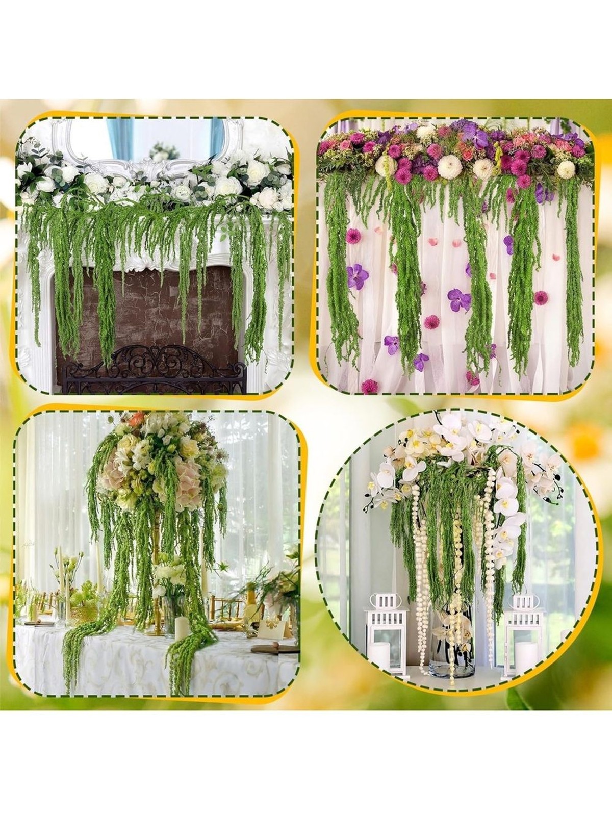 Trailing Amaranthus Faux Floral Spray – Green
