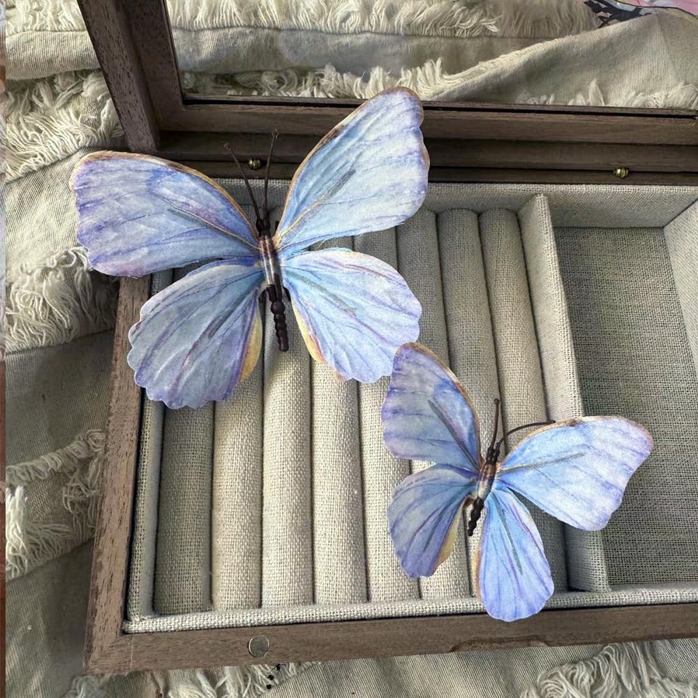 Artificial Butterfly, 3D Artificial Butterfly Clips,Silk Floral Butterflies, …