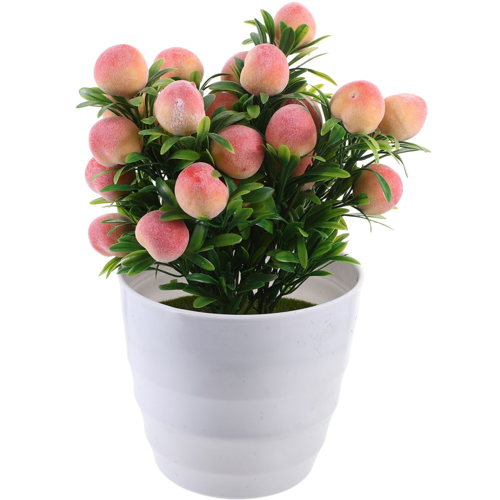 Fake Bonsai Faux Plants for Indoors Artificial Small Tree with Pot