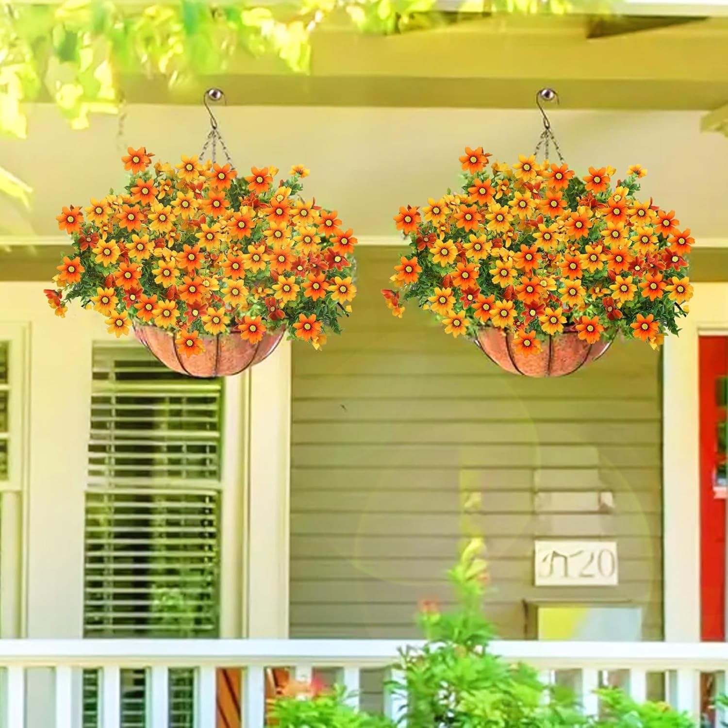 Artificial Flowers for Outdoors, Durable UV Resistant Artificial Outdoor