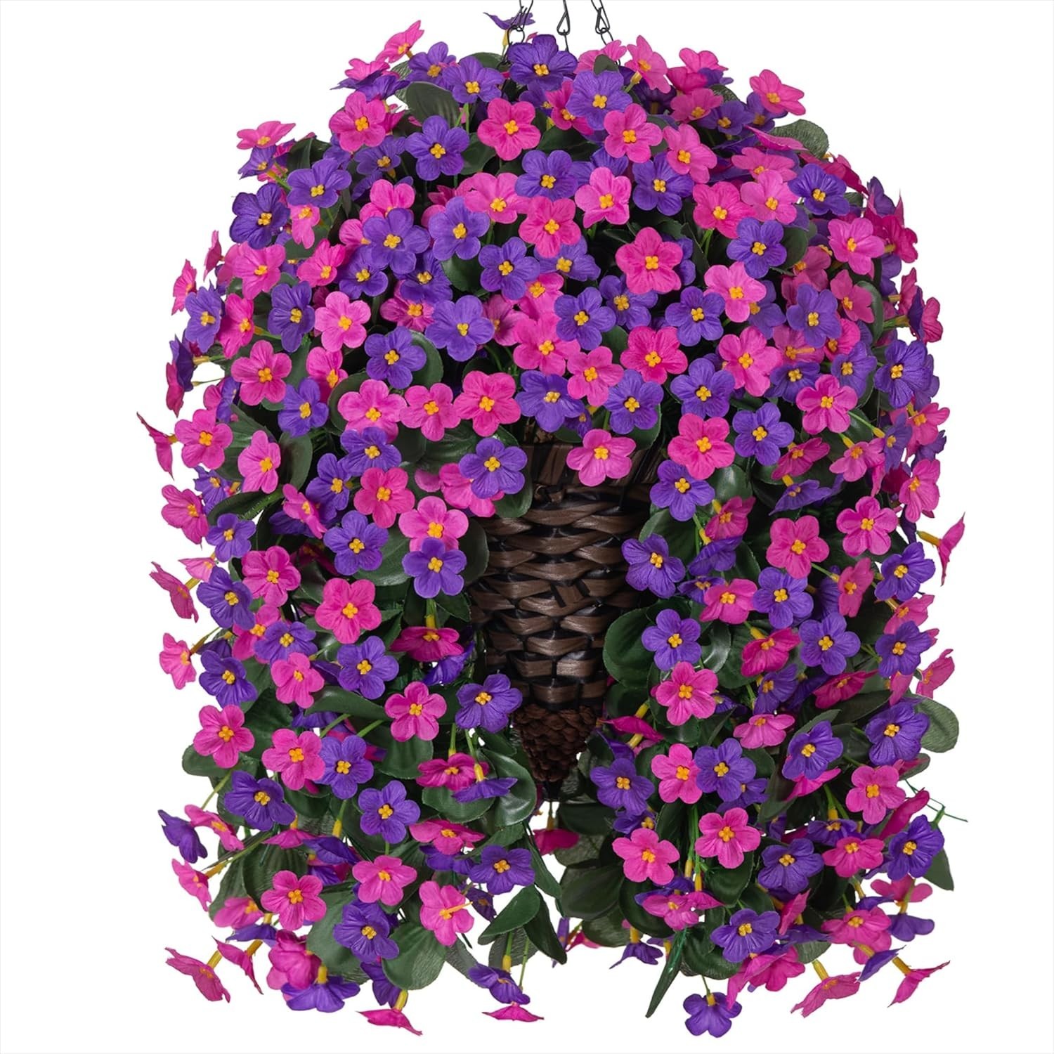 Artificial Fake Hanging Flowers with Basket for Outdoor Decoration,UV Resista…