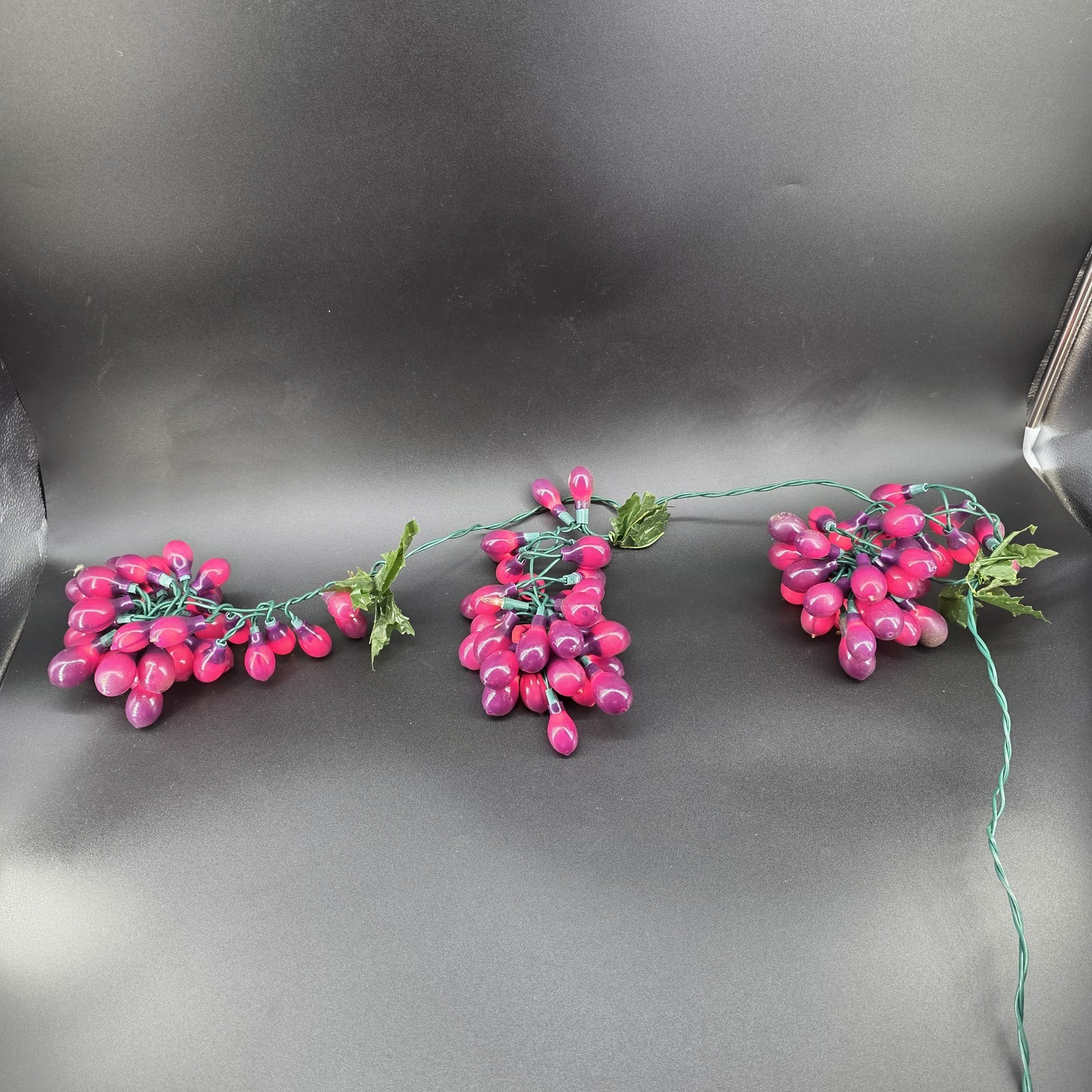 5 Sets of Vintage Purple/Pink Grape 3 Cluster String Lights Working