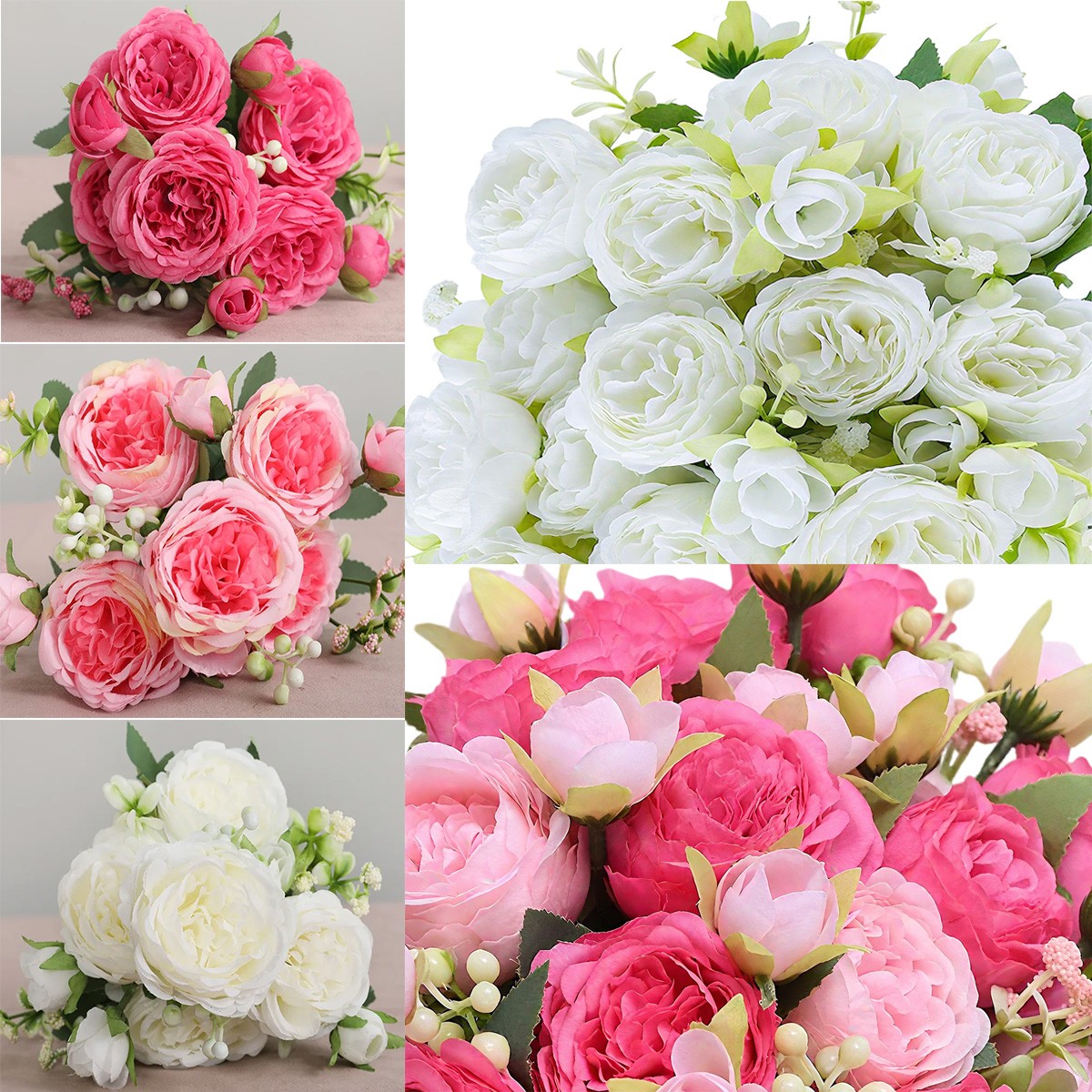 Artificial Flowers UV Resistant Fake Flower Plants Garden Wedding Hanging Decor
