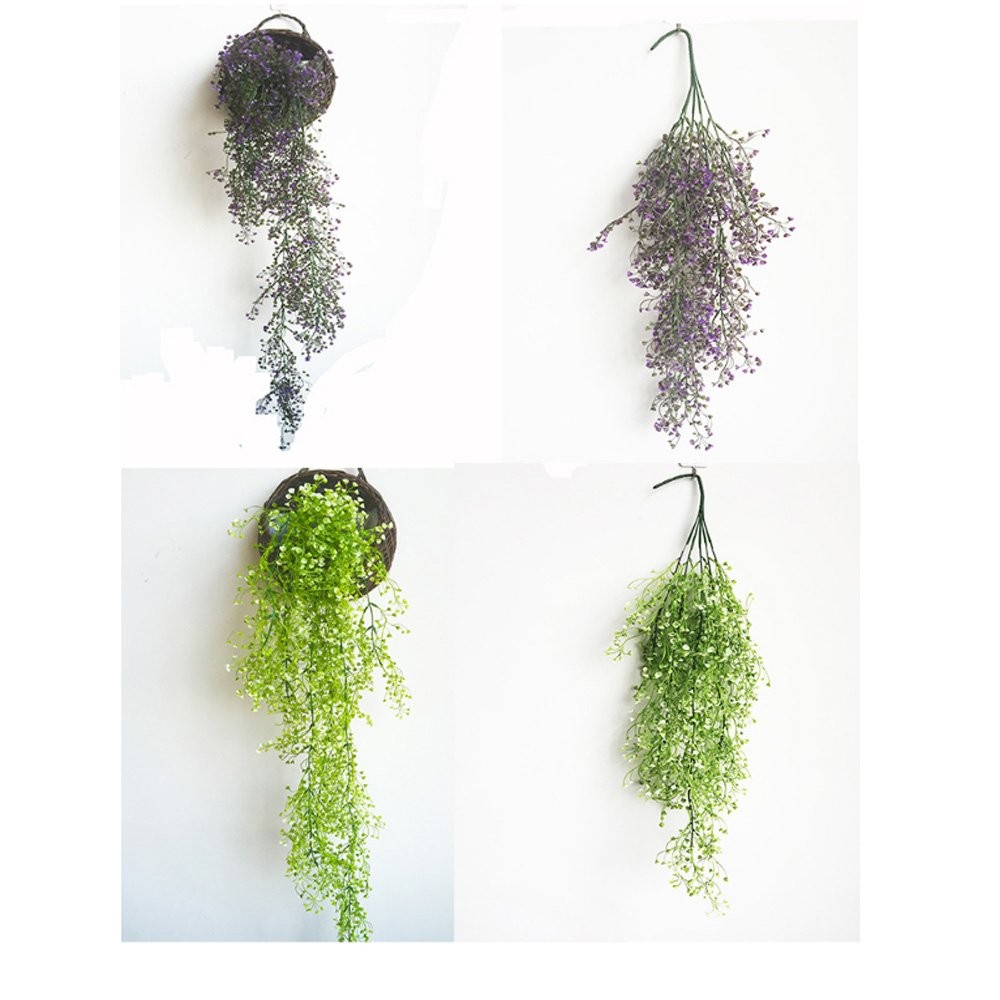 Artificial Dropping Vine Plants, Set of 2 Pieces Artificial Ivy Flowers Fake …
