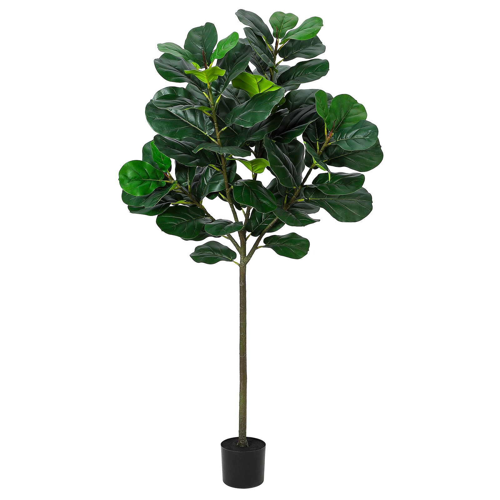 5.2 Ft Artificial Fiddle Leaf Fig Tree 62 Leaves Faux Ficus Lyrata Indoor Decor