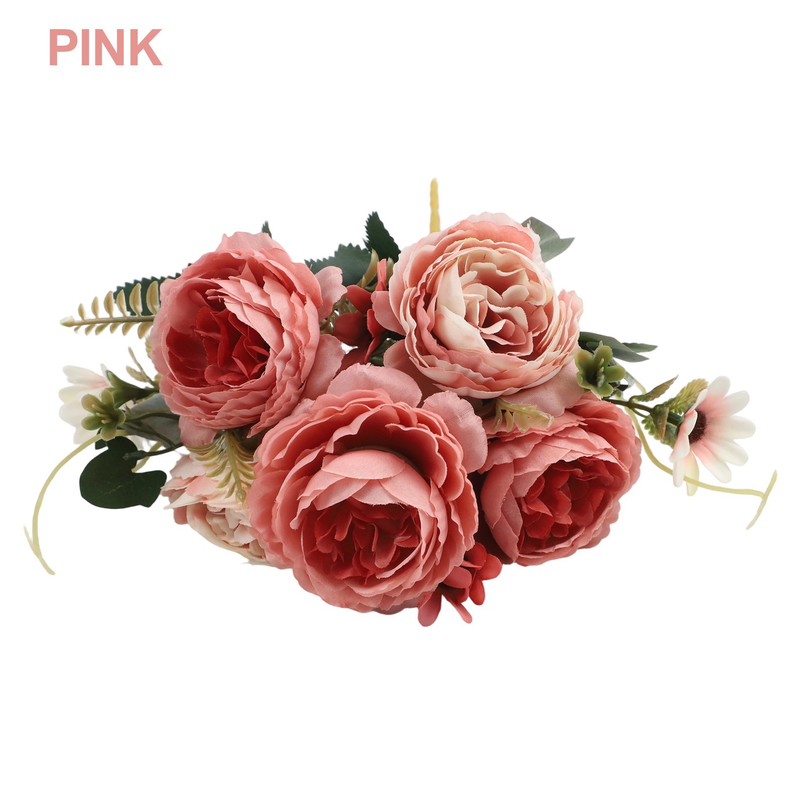 Realistic Faux Flower Arrangement Peony Roses for Elegant Home and Event Decor