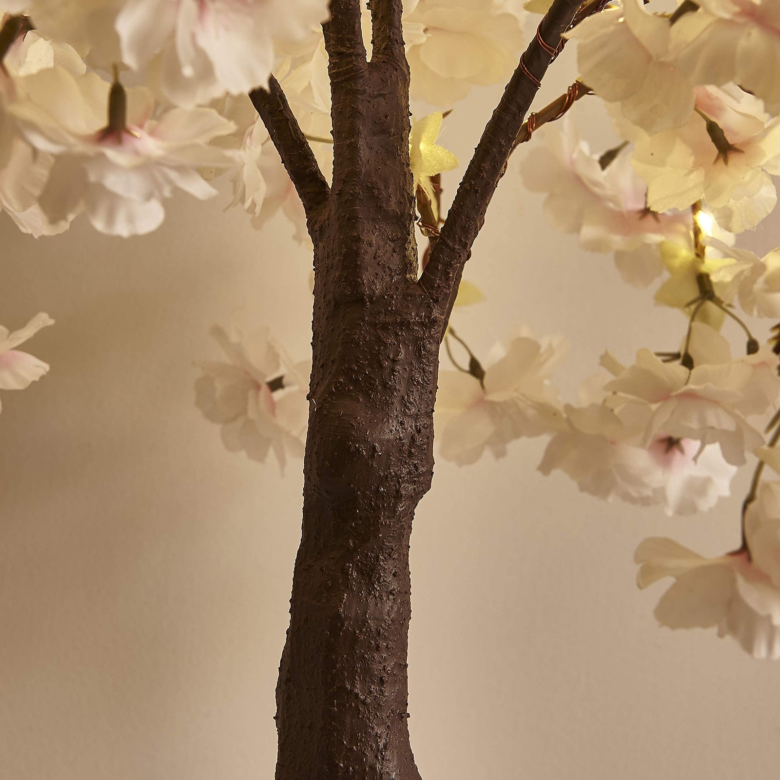 Lighted Cherry Blossom Tree Pink 18IN 40 LED with Timer Artificial Tabletop Bons