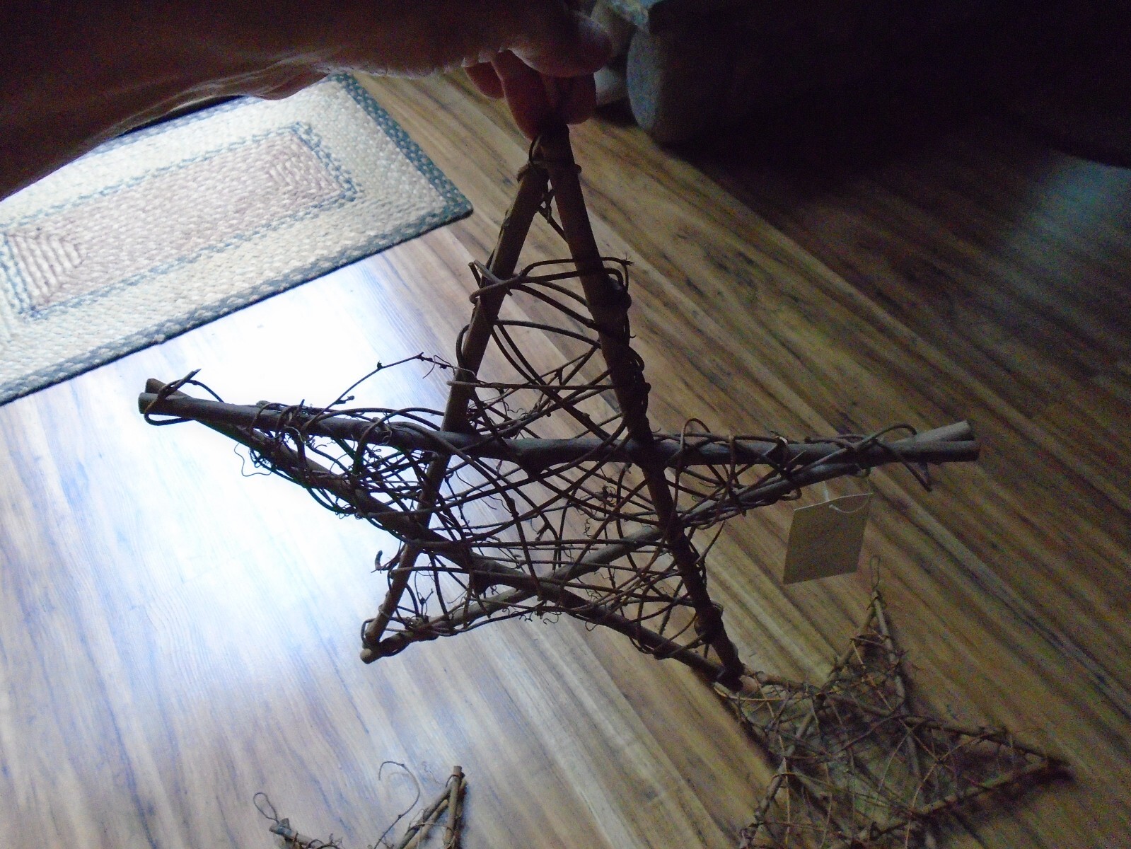 3 Natural Twig Grapevine 3D Set Of Stars Rustic Home Decor 16″ 13″ 10″