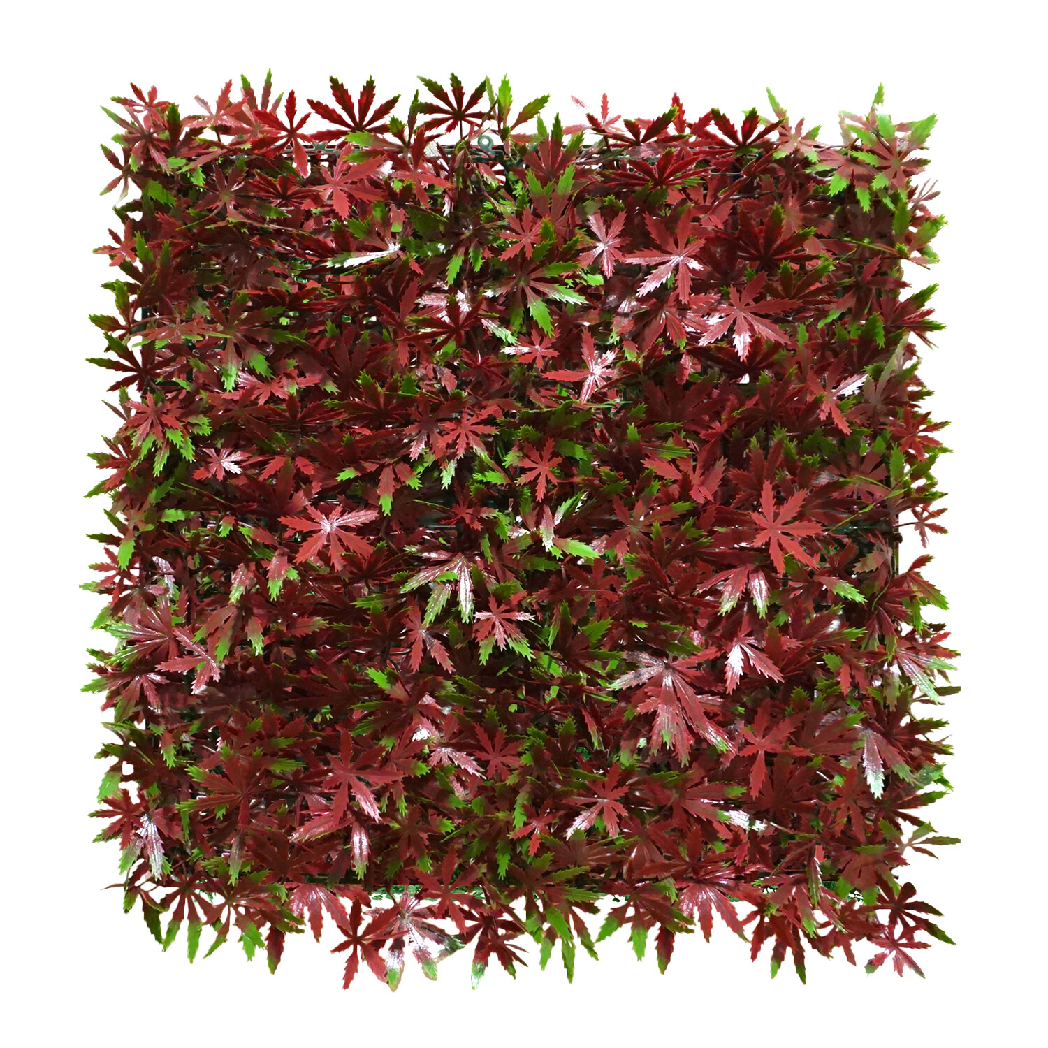 20″ Artificial Faux Red Maple Leaf Privacy Fence Screen Ficus Decor Mats Hedge