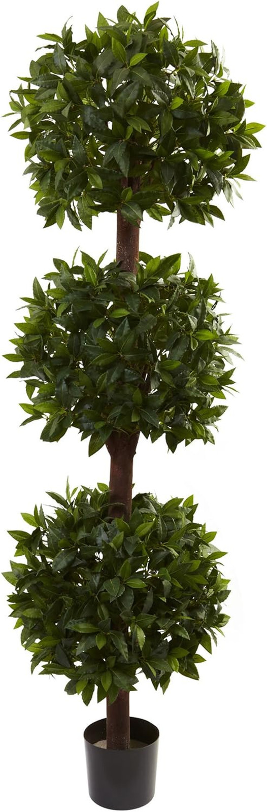 6.5Ft. Artificial Sweet Bay Triple Ball Topiary for Elegant Home Decor