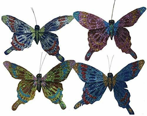 Factory Direct Craft Bright Glitter Artificial Butterflies | Set of 12