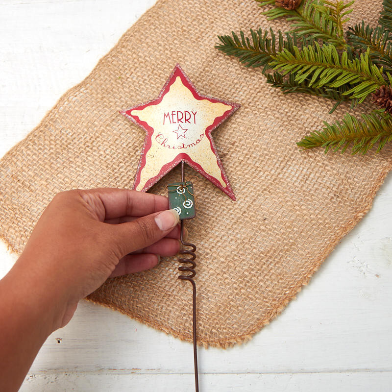Set of 6 Assorted Christmas Star 16″ Metal Picks