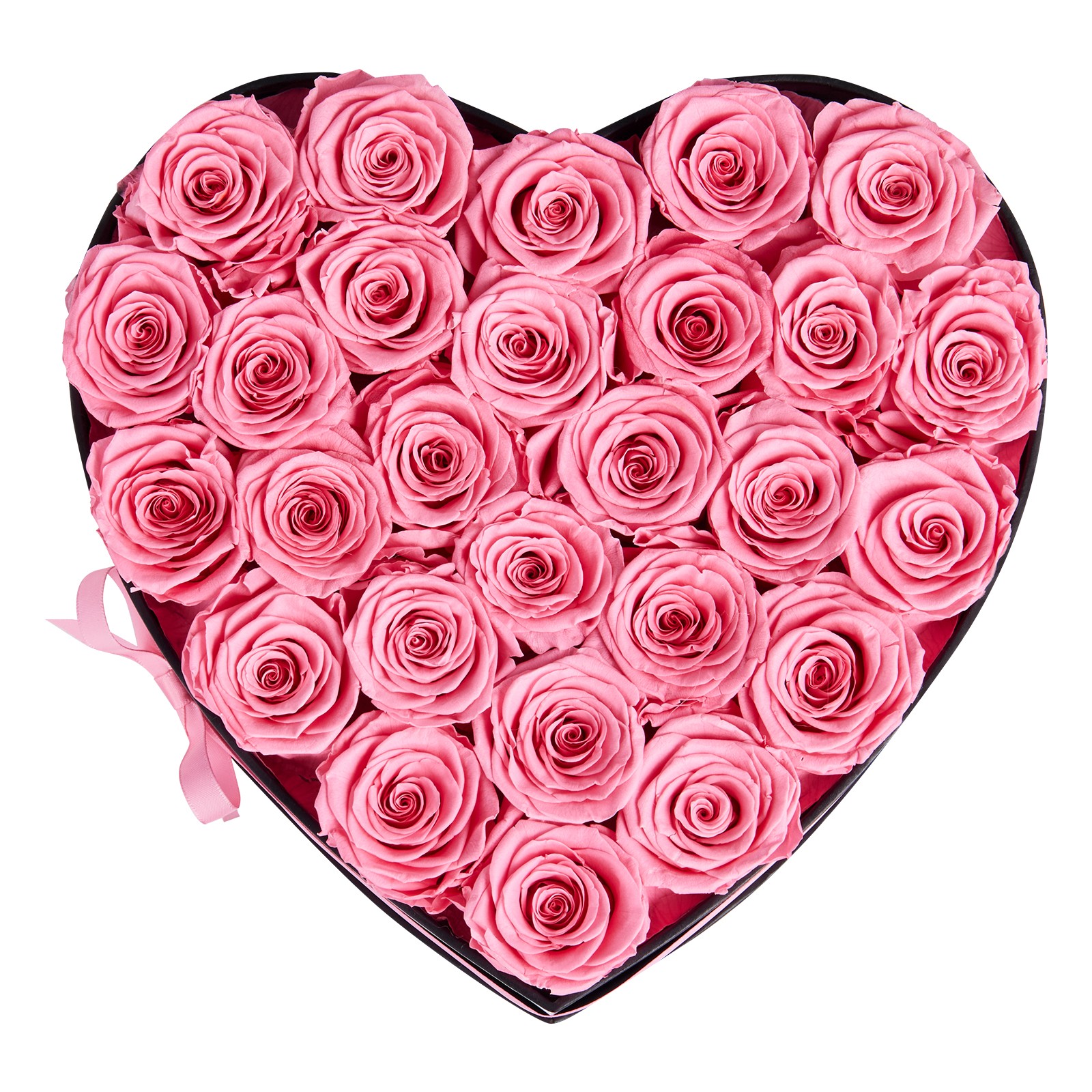 VEVOR Forever Flowers 27 Preserved Roses Heart Box Eternal Bouquet Pink