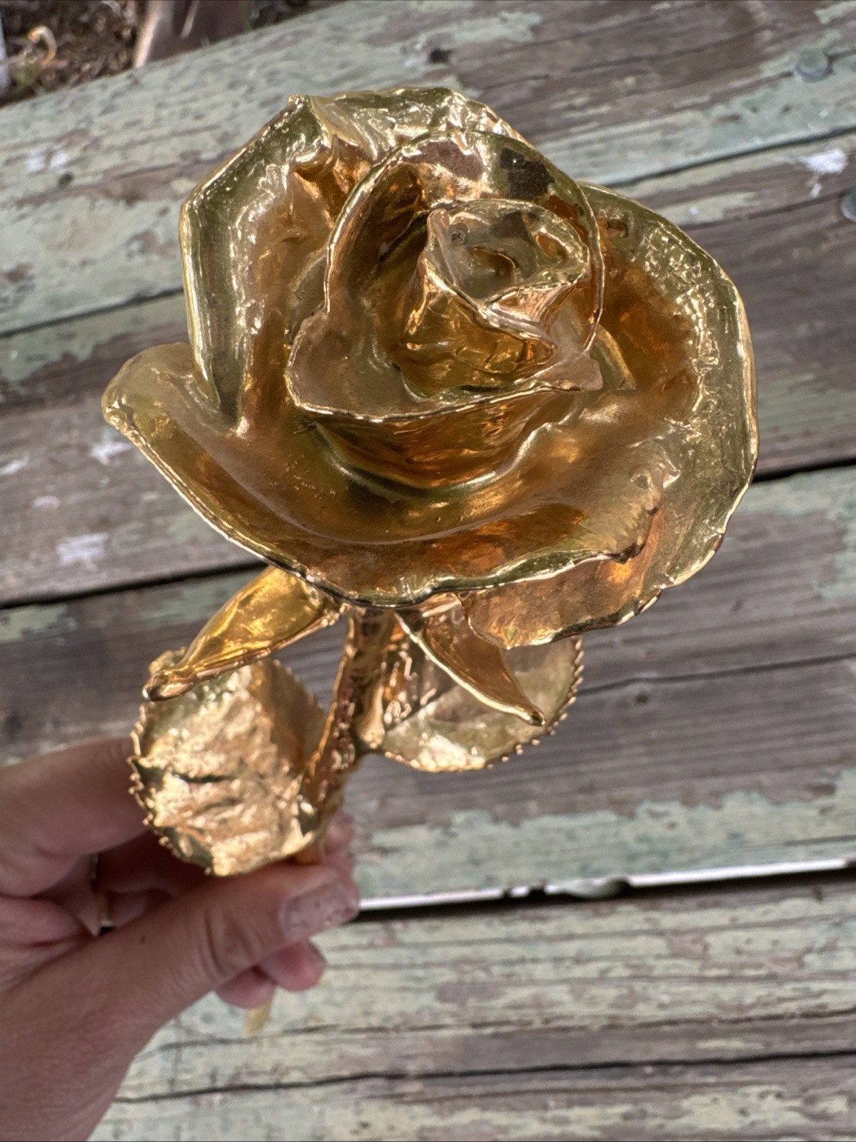 24k Gold Dipped Rose 12 Inch Forever Love Wife Mother Daughter Flower