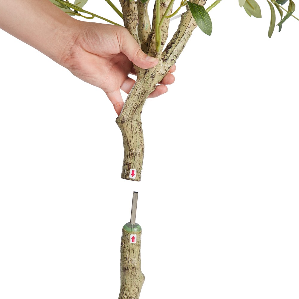 6FT Faux Olive Tree Anti-Tip Potted Plant Low Maintenance Indoor Outdoor Decor