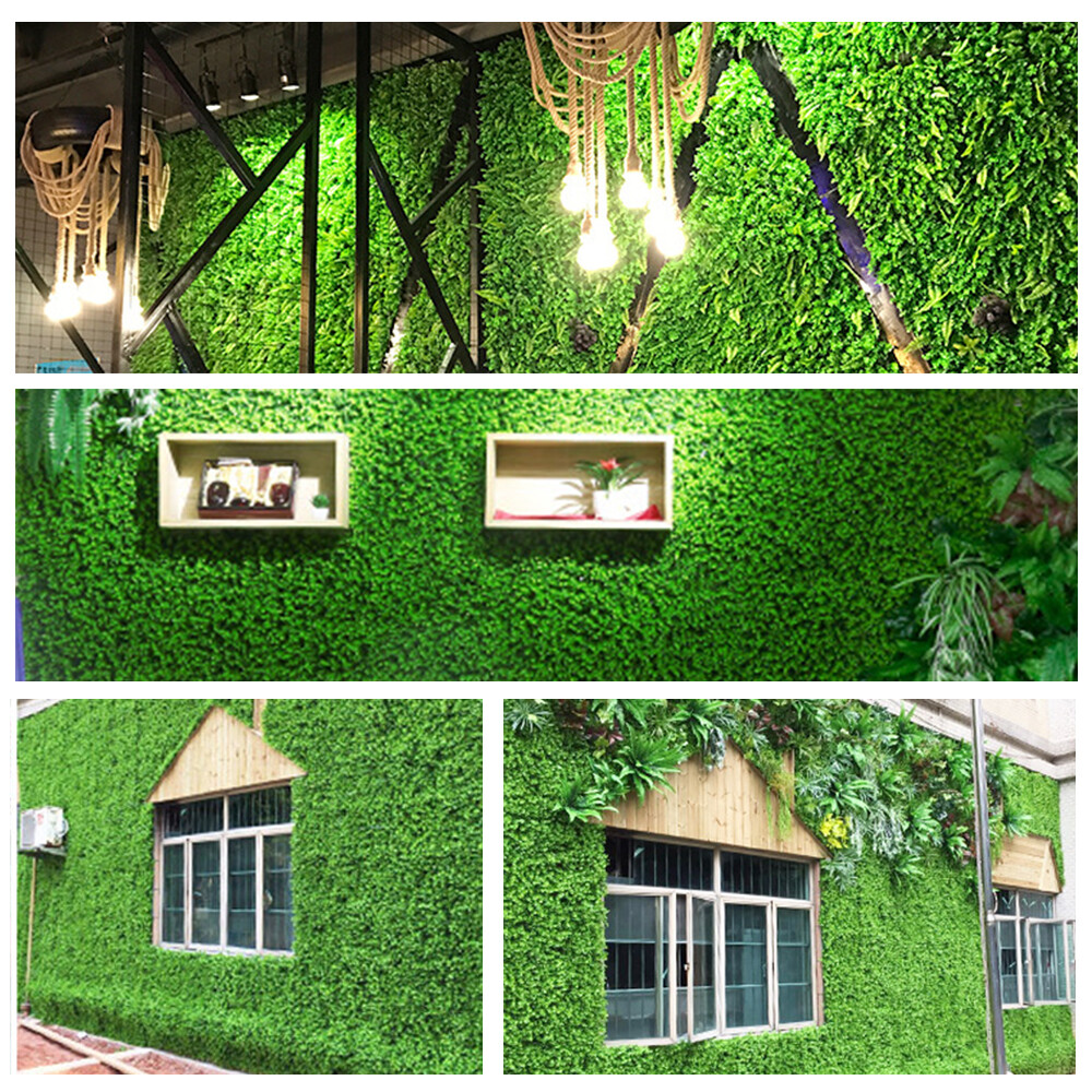 12pcs 20×20″ Artificial Boxwood Wall Hedge Mat Plant Panels Outdoor Grass Fence