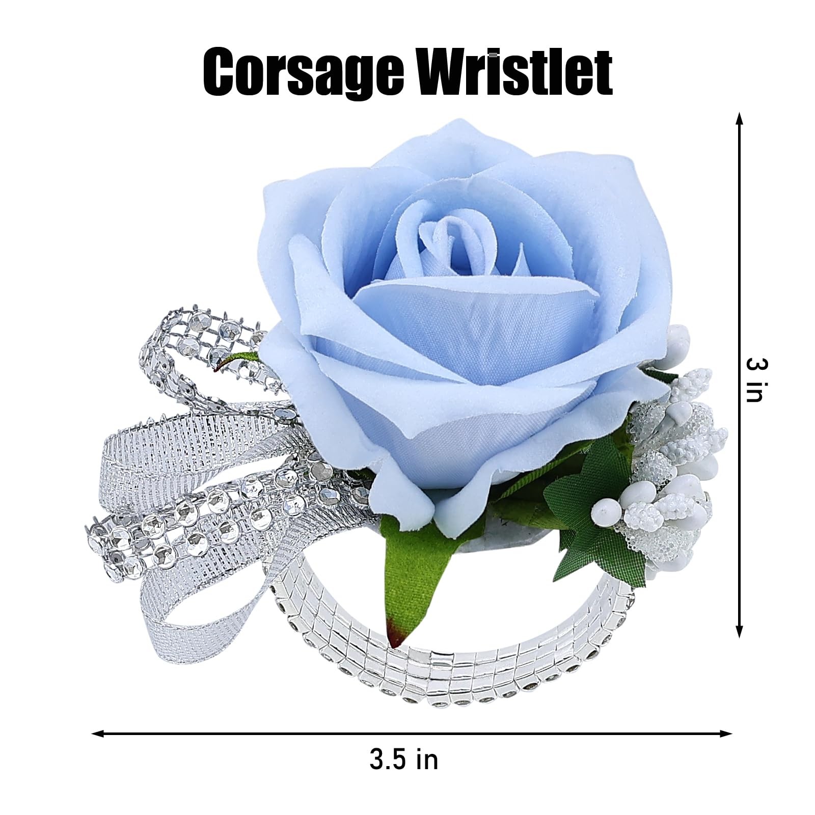 Set of 2 Wrist Corsage Wristlet for Wedding Prom Bride Bridesmaid Artificial …