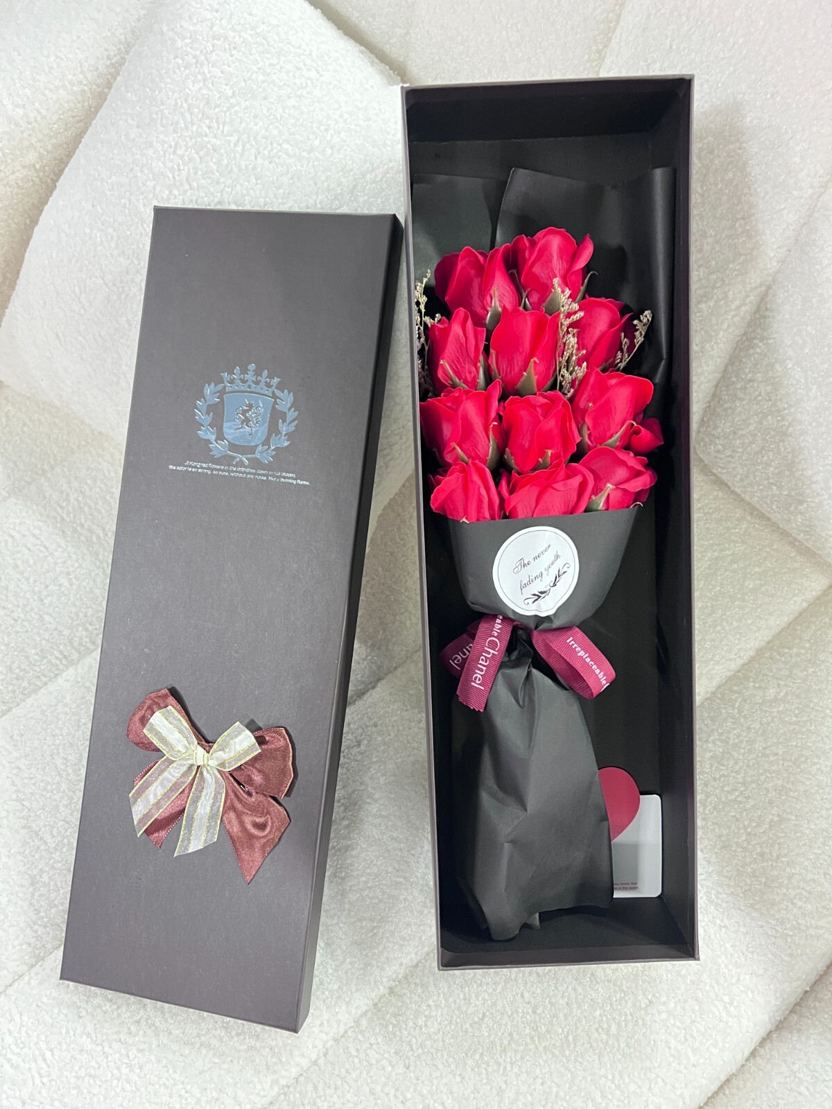 Soap Rose Flower Gift Box, Preserved Flowers, Artificial Flower Bouquet
