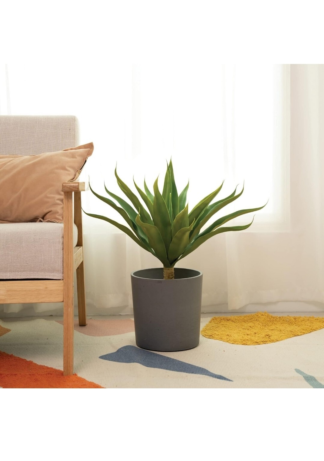 Velener Artificial Agave Succulent Plant 22 Inches Medium Size