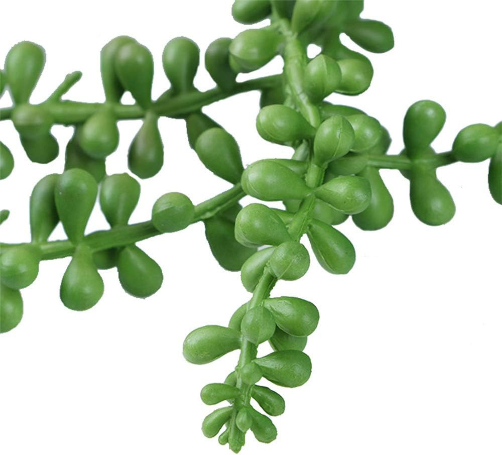 3 Pcs Artificial String Of Pearls Hanging Succulent Vines 27.6 Inch Green