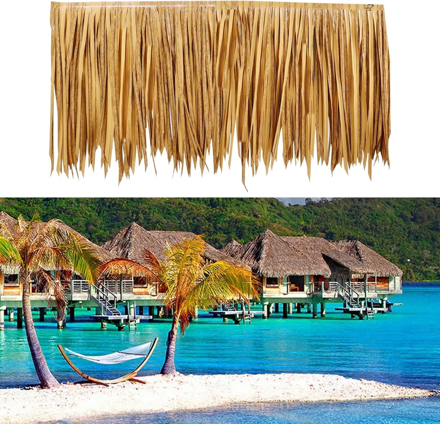 Versatile Waterproof Artificial Palm Thatch – 78.8″ Mexican Style for Garden