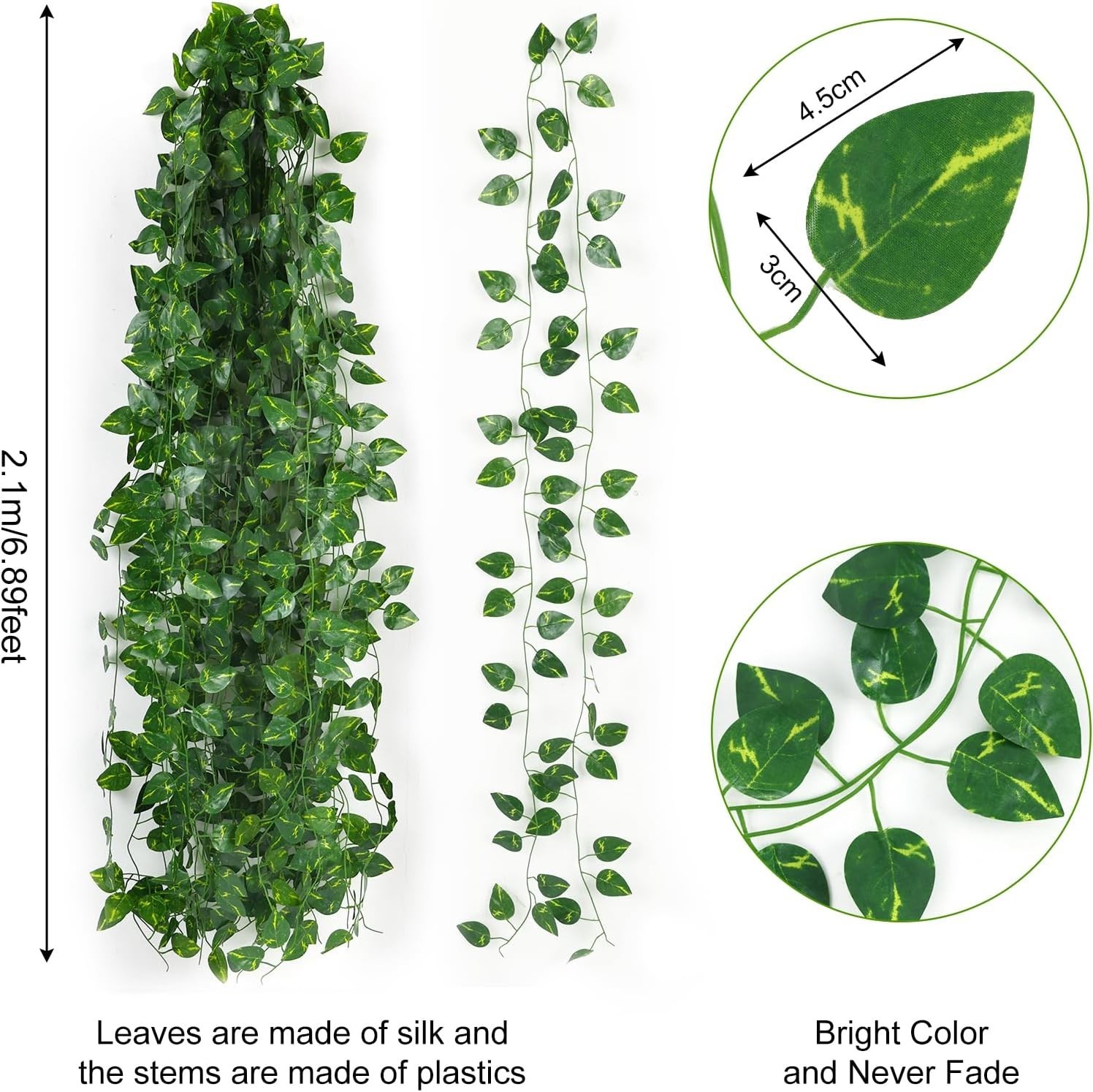 Versatile 10 Pcs Artificial Ivy Vines – 66 Feet Silk Garland for Home & Events