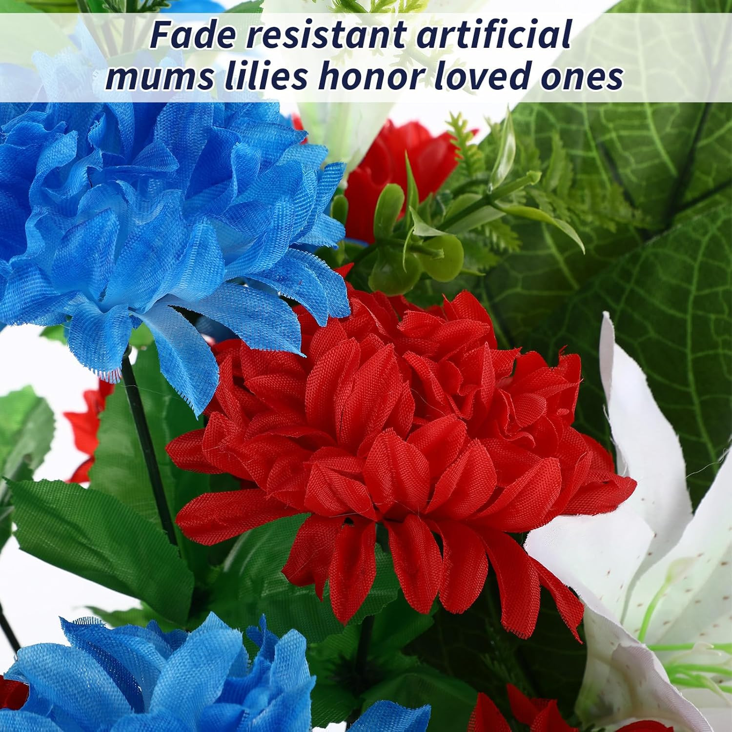 3 Pcs Artificial Cemetery Flower Saddles with Vase for Headstone Memorials