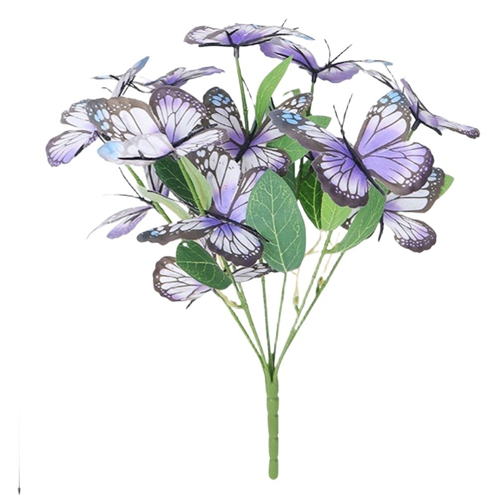 Decorative Faux Butterfly Stem in Bright Hues for Event Ambiance Boost