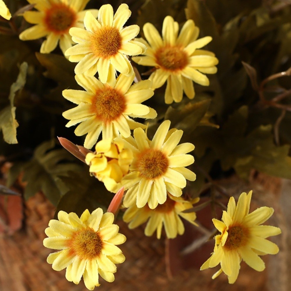 36cm Korean Daisy Bouquet Silk Chrysanthemum Artificial Flowers Table Decor