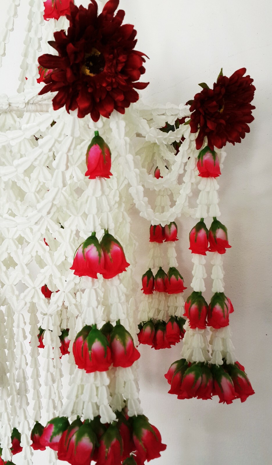 Flower Chandelier, Flower Hanging Mobile, Artificial Flower Garland, Floral Art