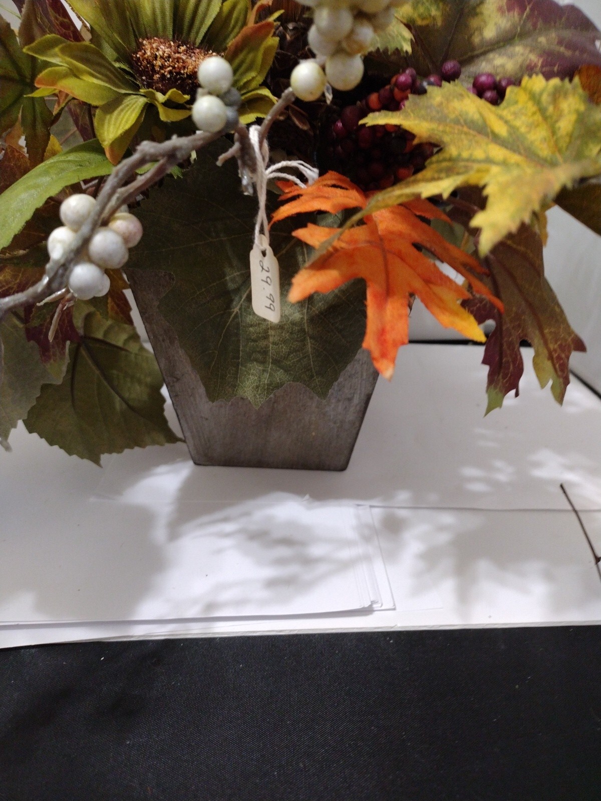 Home Decor Fall Owl Arrangement 14″ Tall by 12″ Wide.