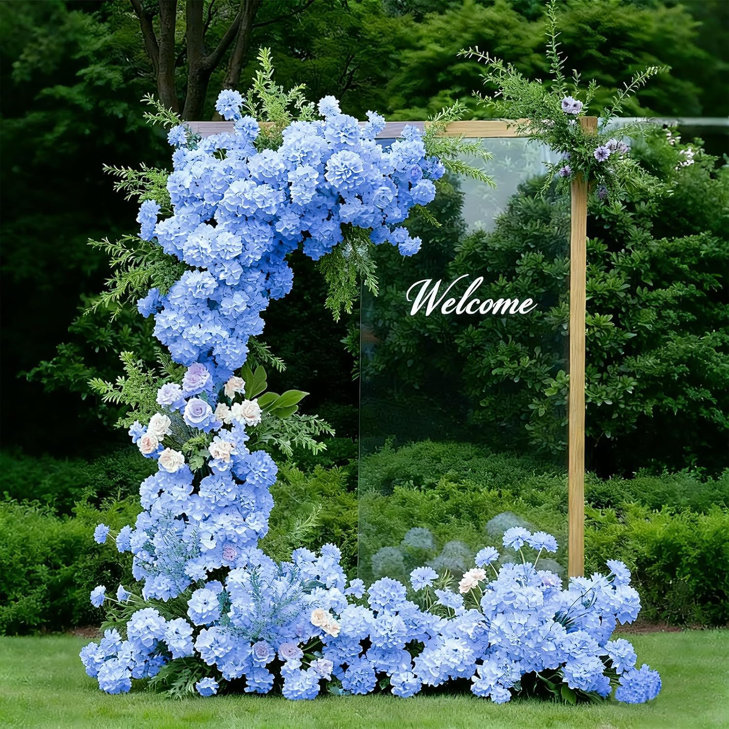 20 Pcs Blue Hydrangea Artificial Flowers Bulk, Faux Hydrangea Flowers Heads, Art