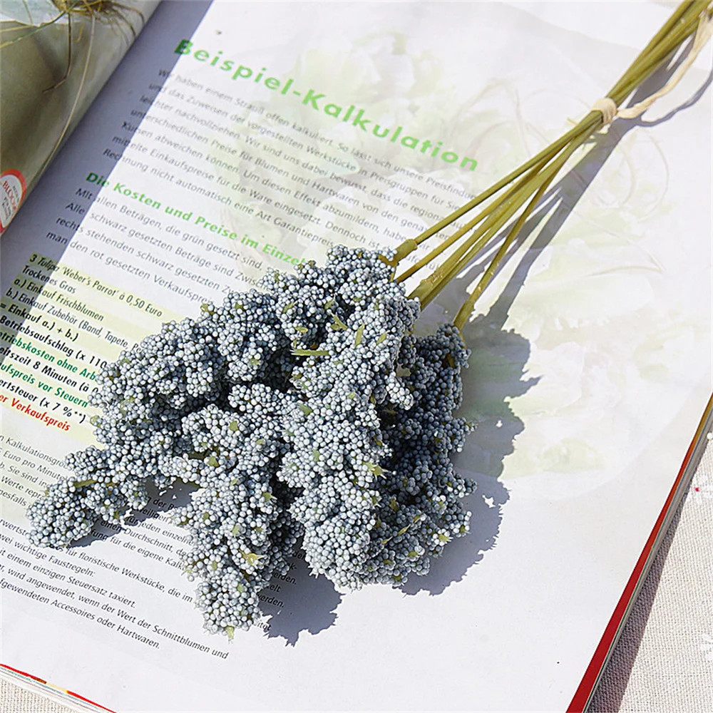 6 Pieces /Bundle PE Lavender Artificial Flower Wall Wholesale Plant Decoration B