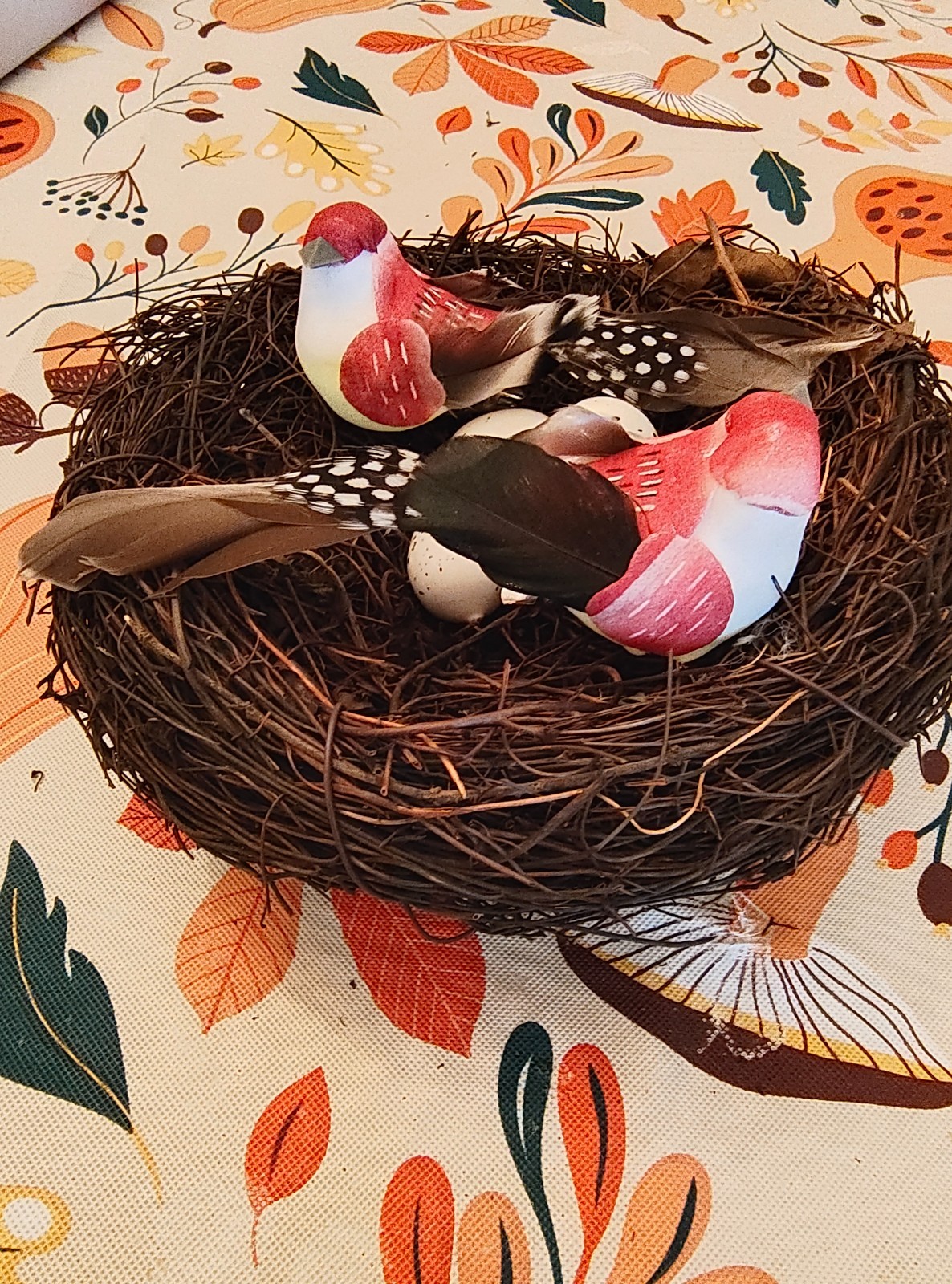6″ Artificial Faux Bird’s Nests with Eggs & Birds.