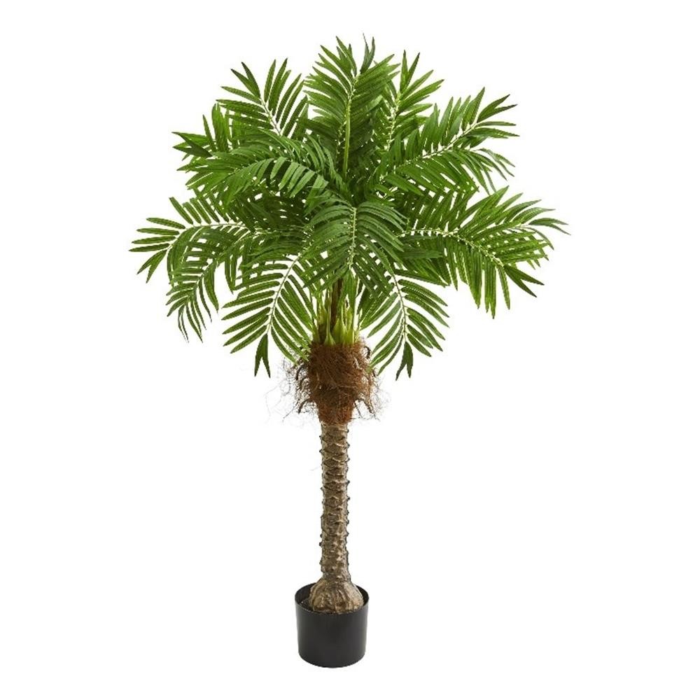 Nearly Natural 58″ Robellini Palm Artificial Tree in Green
