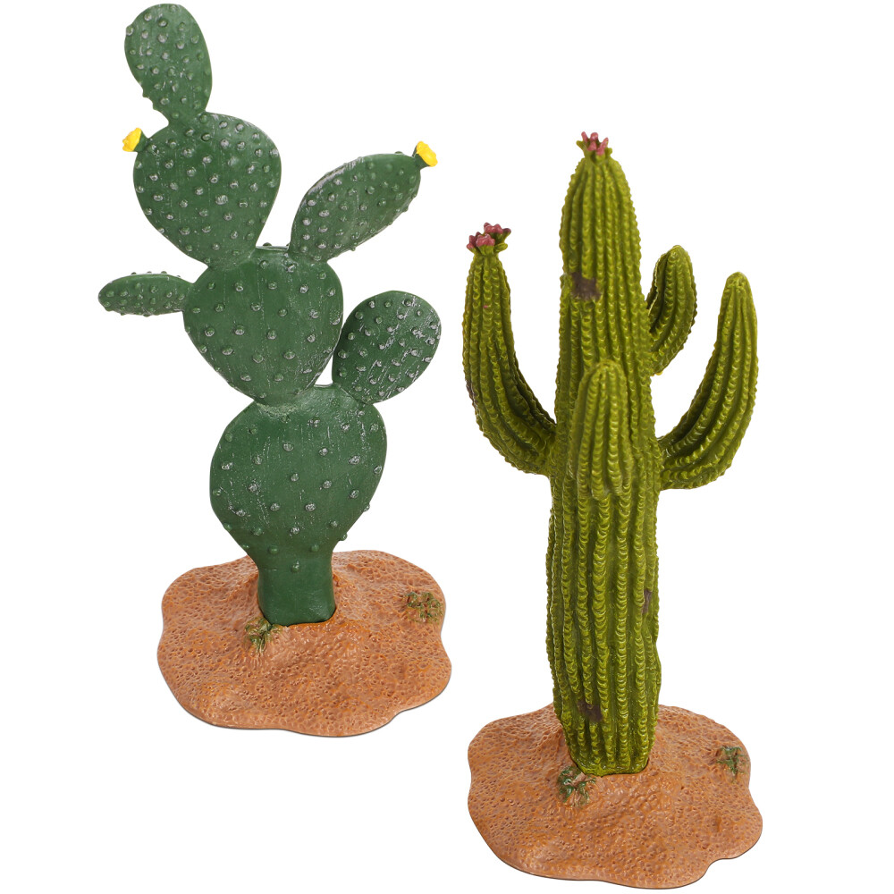 2PCS Simulated Cactus Lifelike Cactus Figurines Cactus Modeling Statues US