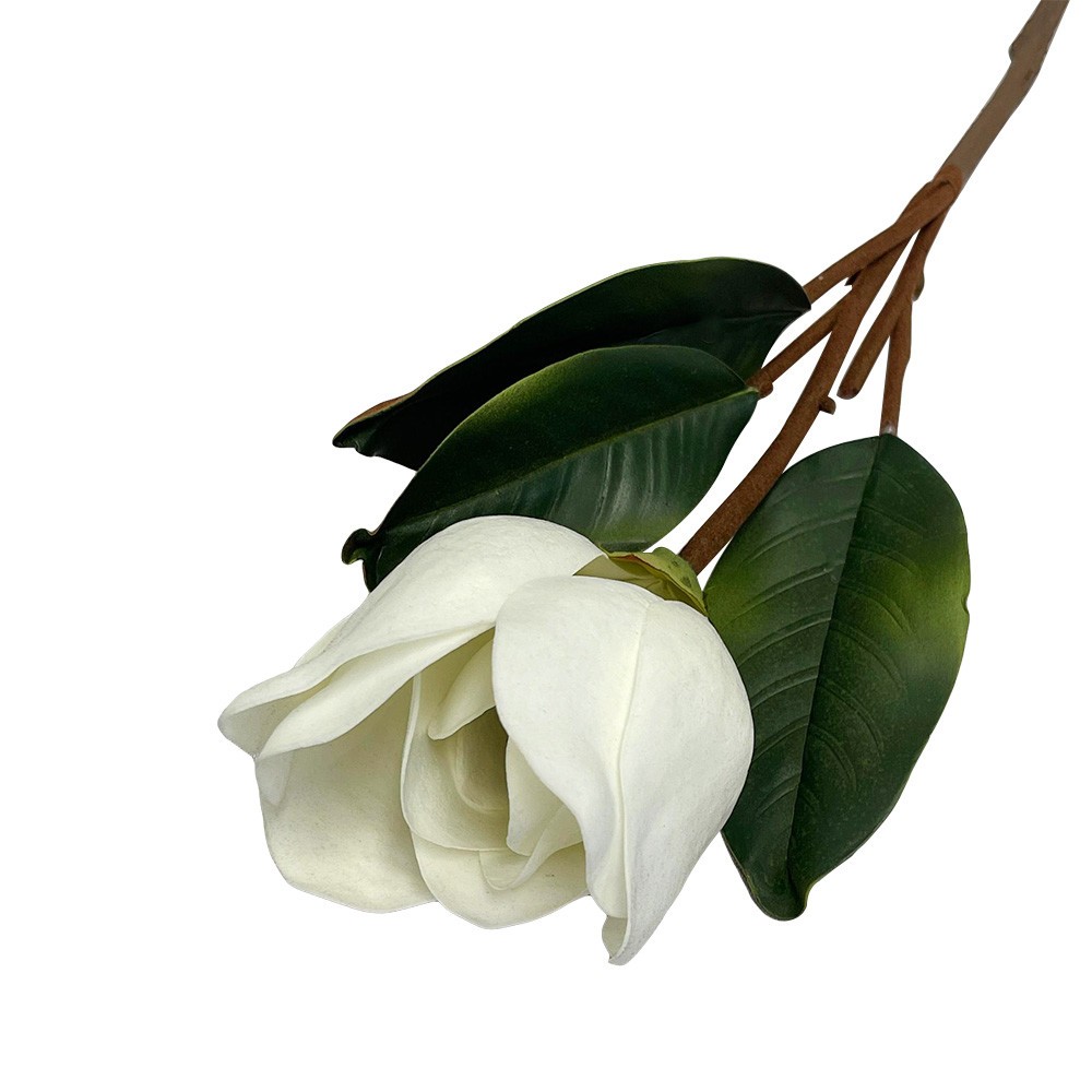 12 Pcs 32″ Real Touch Magnolia Stem Artificial Magnolia Flower Silk Floral