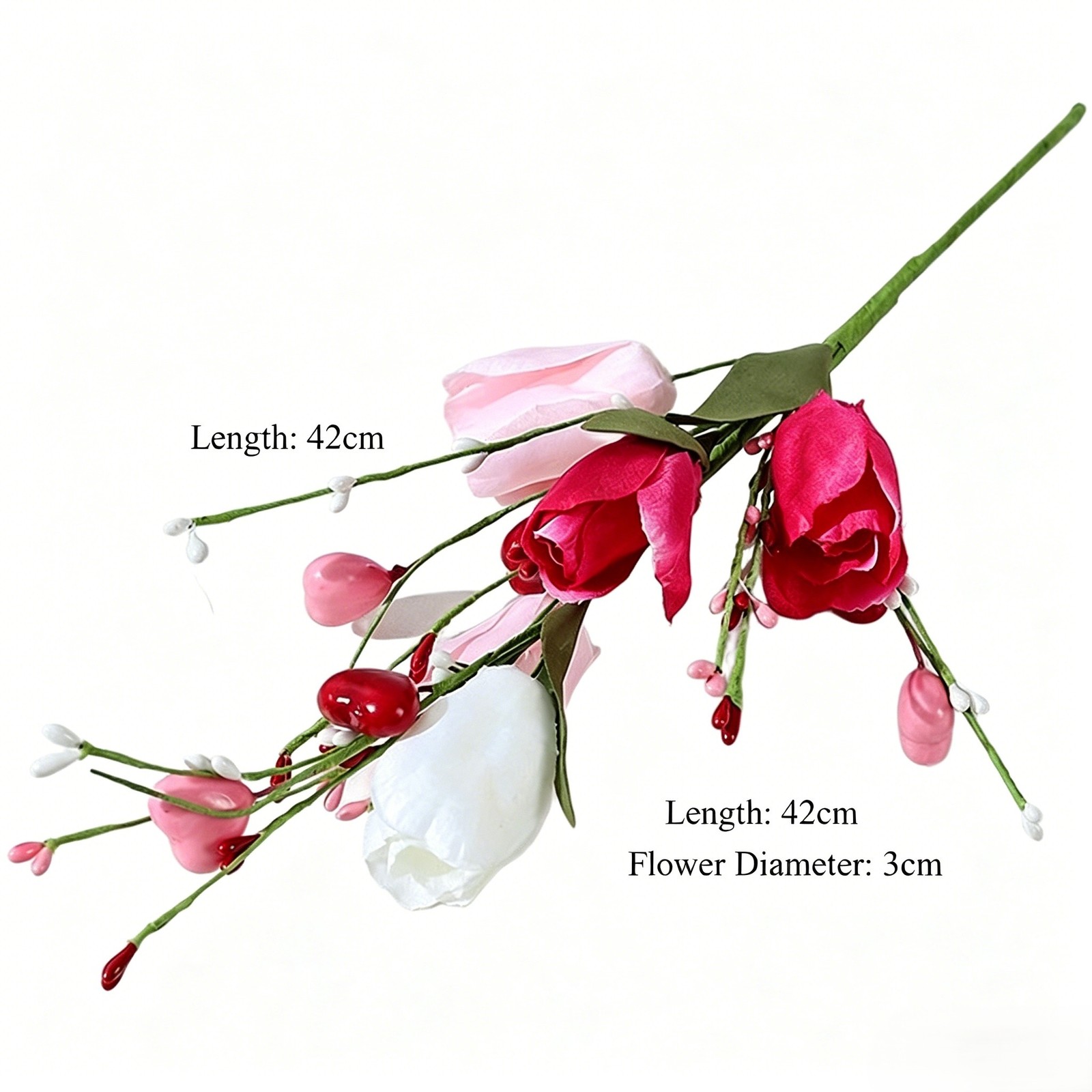 Silk Butterfly Bouquet Pink White Decor Delicate Silk Petals Sturdy Wire Stems