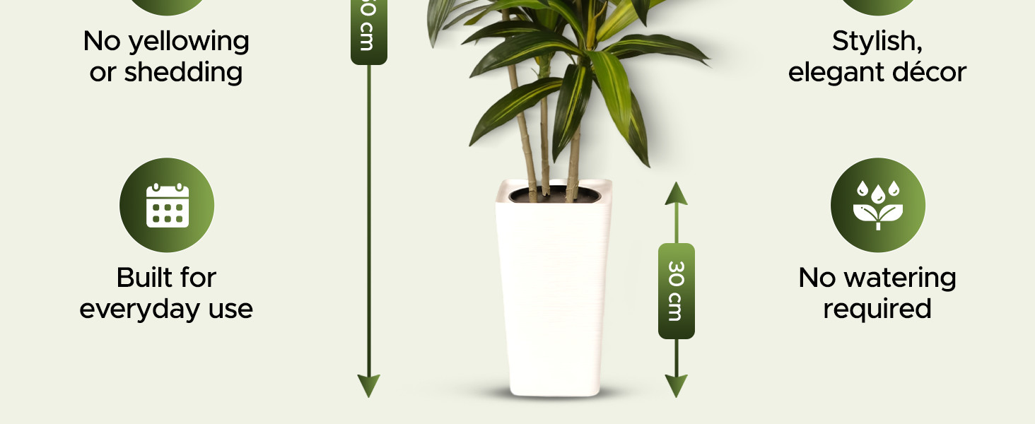 5FT Artificial Dracaena Plant Indoor – Tall Artificial Indoor Tree in Pot,