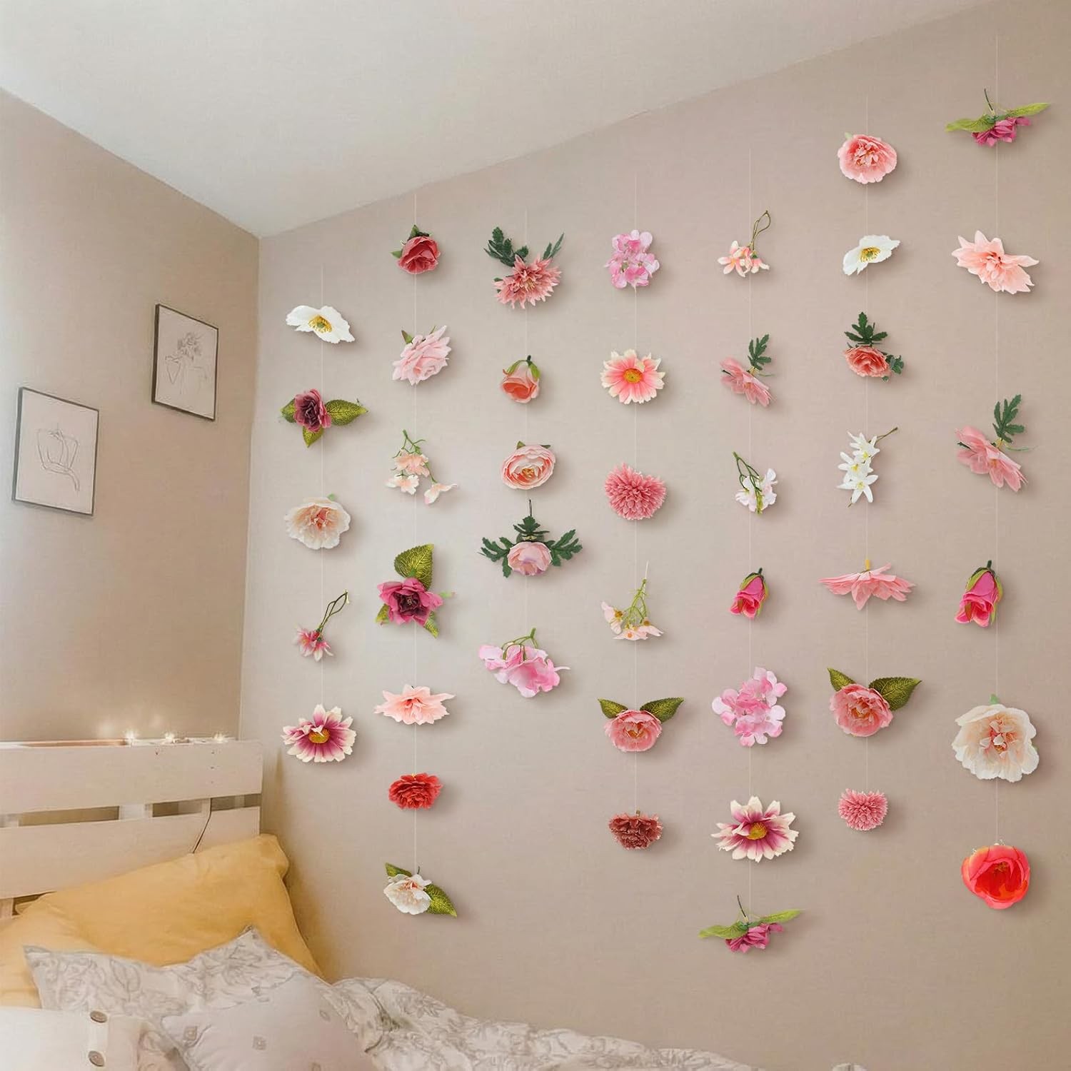 6 pcs 35.46 ft artificial flower garlands for garden party