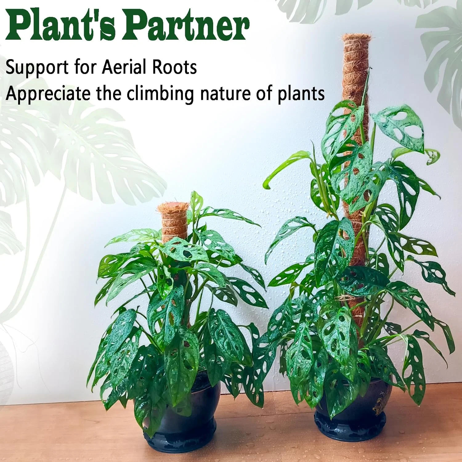 4 Pack 22 Inch Moss Poles, Stackable Moss Pole for Plants Monstera, 70 Inch Tall
