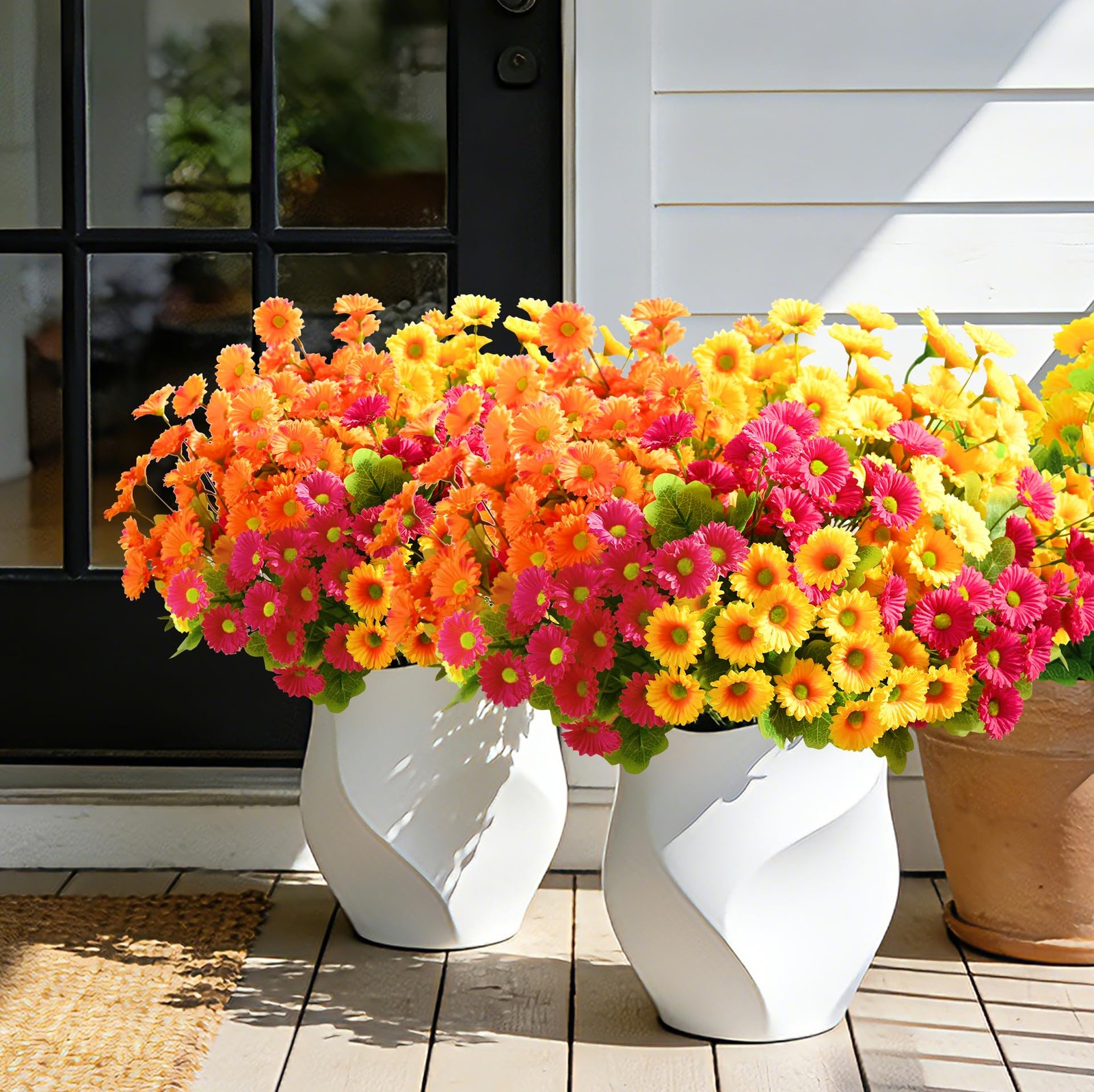 Best Waipfaru Artificial Flowers for Outdoors Faux Plants, UV Resistant Outdoor