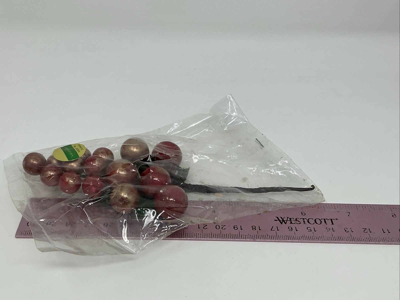Berry Picks Red w Gold 6” Long Christmas Holiday Home Decor Lot Of 9 Vintage