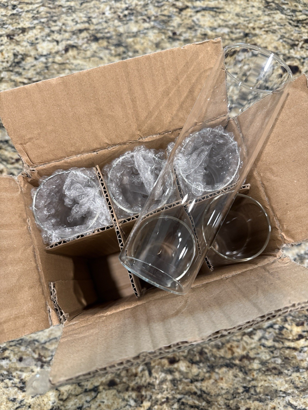 Clear Glass Vases – Qty. 6 – 6”x2”
