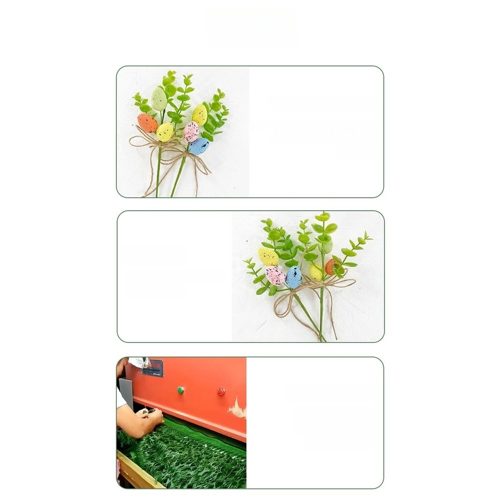 Decorative Easter Egg Cuttings Artificial Plastic Flowers for Indoor Display