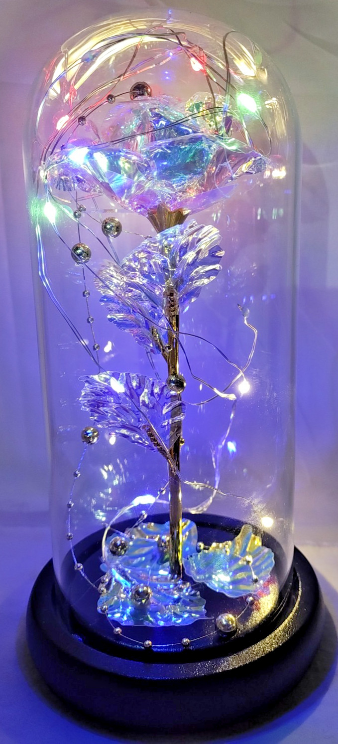 Galaxy Artificial Rose, Forever Enchanted Flowers with Colorful LED Light in