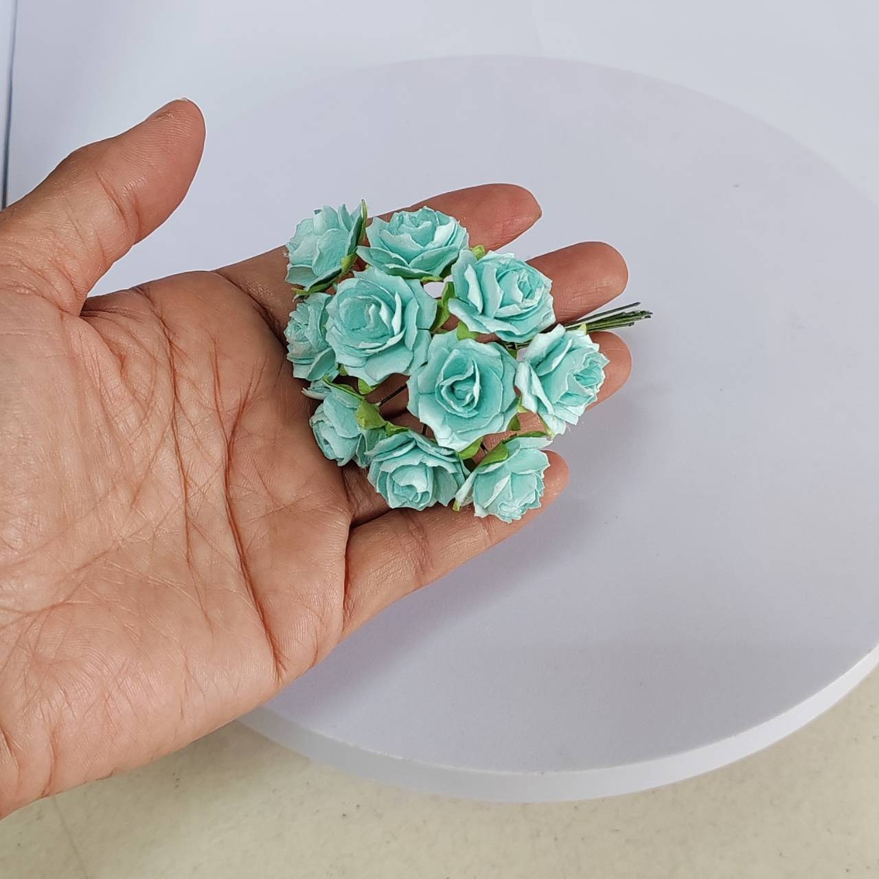100 (10 color) Artificial Flowers Rose Flower Paper Flower size 23-25 mm