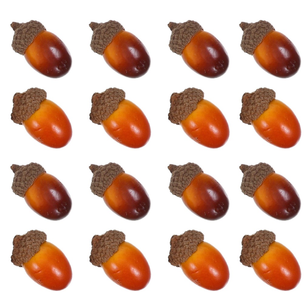 60 Pcs Acorn Bowl Filler Artificial Fruit Decor Mini Acorns Large