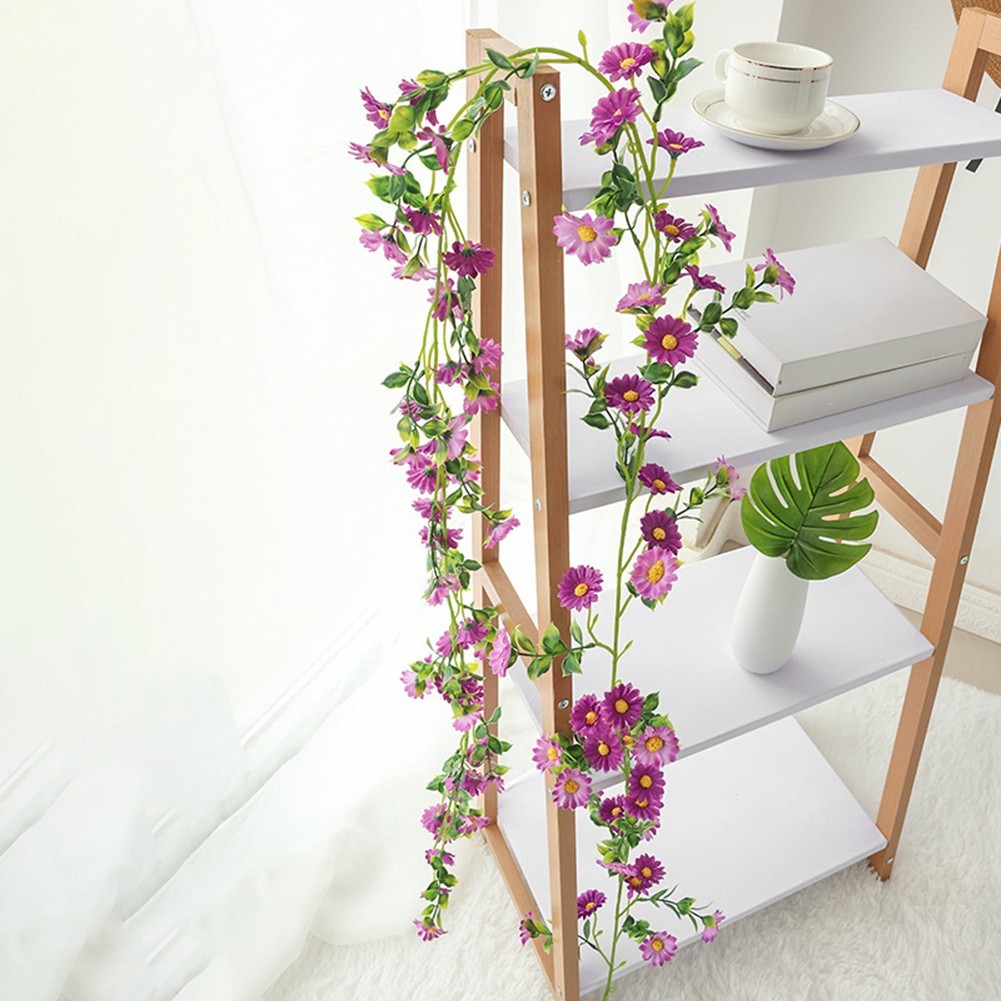 Lightweight Faux Daisy and Sunflower Vine 2 1m for Home and Event Decoration