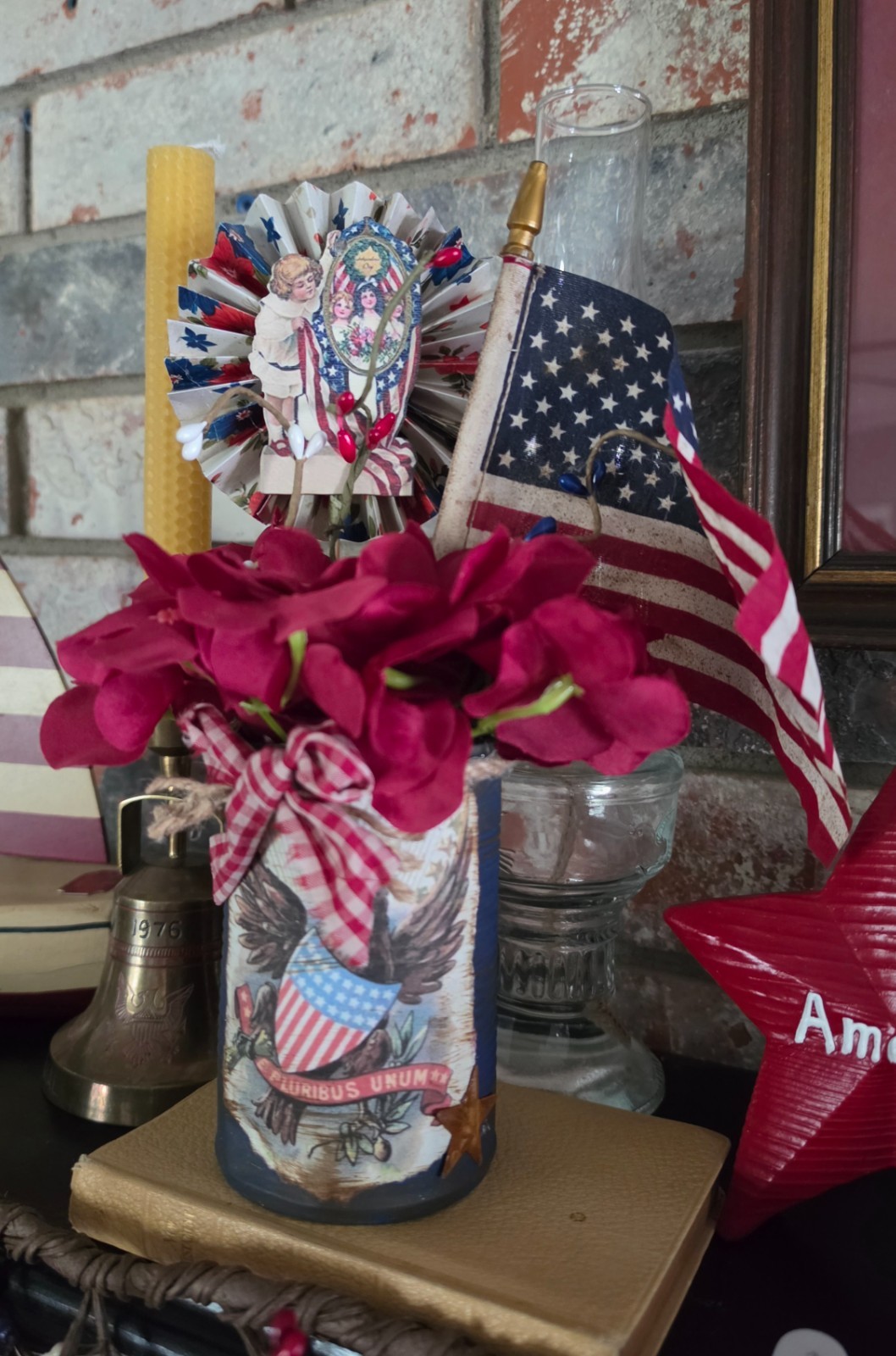 Americana Patriotic Centerpiece Modern Primitive 4th of July Folk Art Choose One